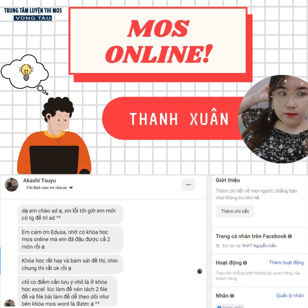 Cảm nhận của học viên tại tin học mos vũng tàu 16