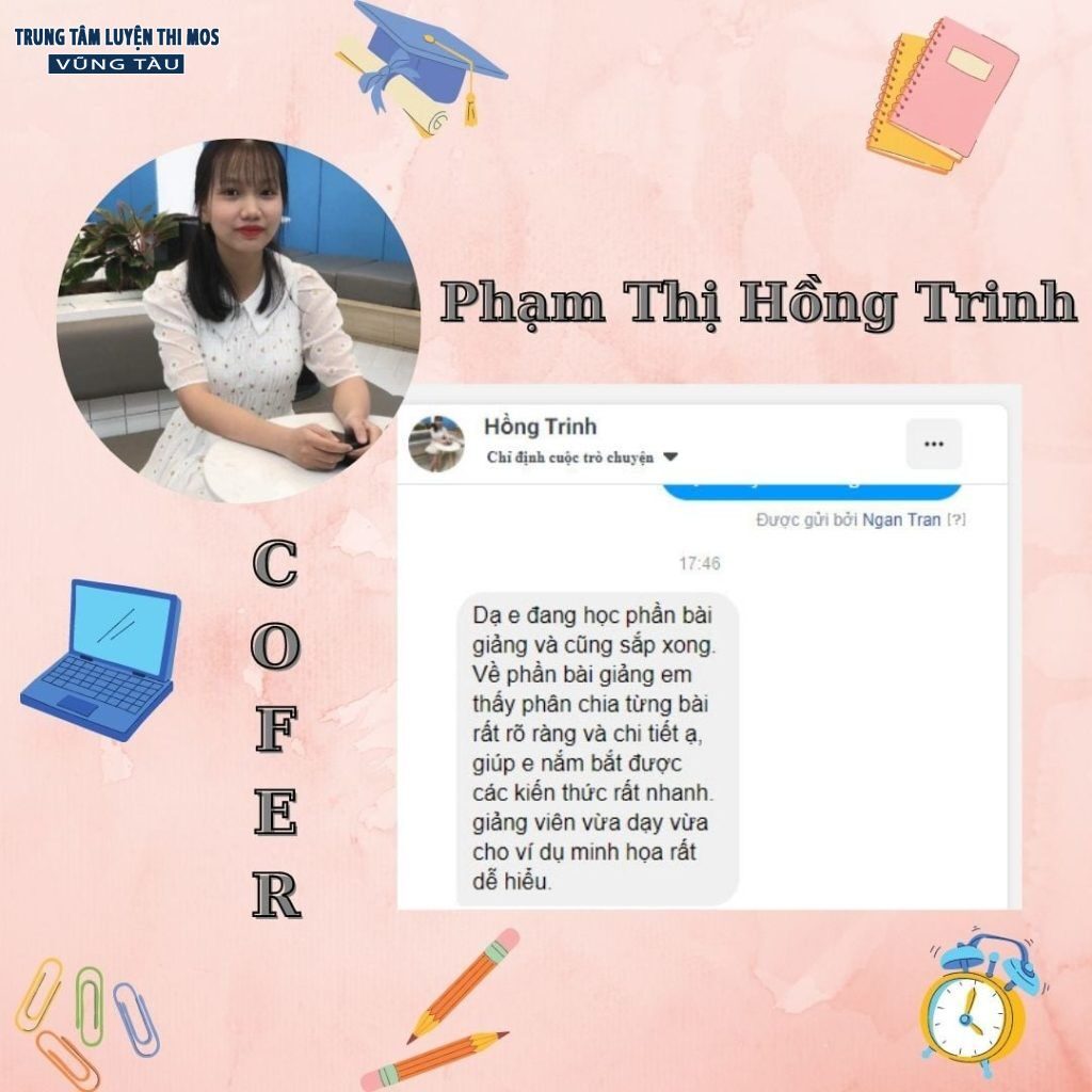 Cảm nhận của học viên tại tin học mos vũng tàu 22