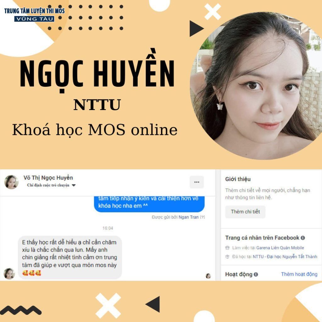 Cảm nhận của học viên tại tin học mos vũng tàu 58