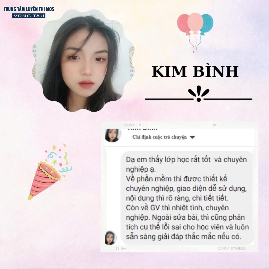 Cảm nhận của học viên tại tin học mos vũng tàu 59