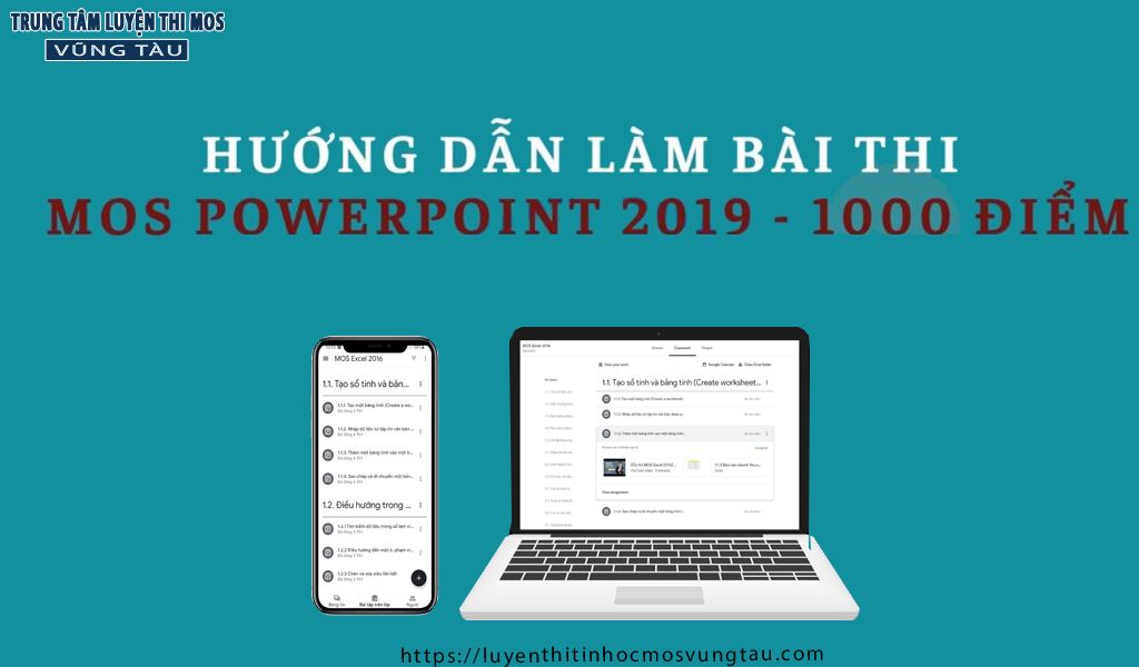 Hướng dẫn làm bài thi mos powerpoint 2019 1000 điểm