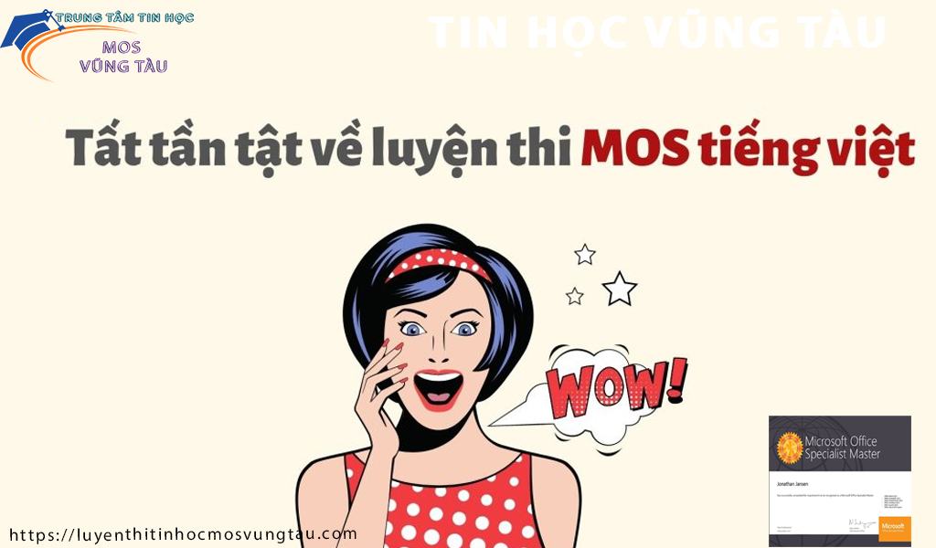 Tất tần tật về luyện thi mos tiếng việt luyện thi tin học mos vũng tàu
