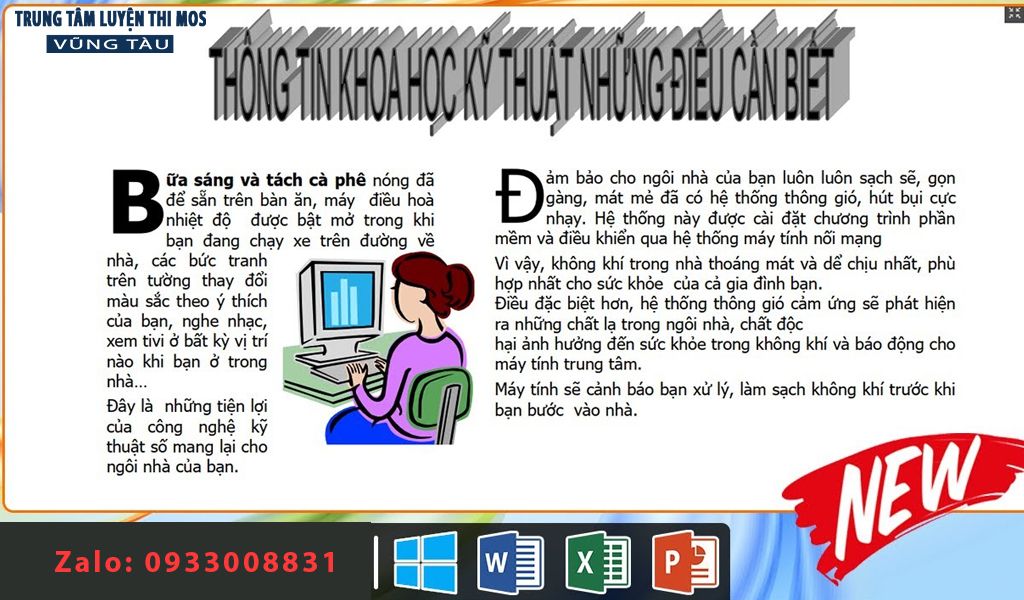 Đề thi ứng dụng công nghệ thông tin cơ bản