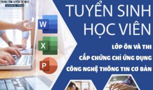 Thi chứng chỉ ứng dụng CNTT cơ bản cho học sinh THPT Trần Nguyên Hãn Vũng Tàu