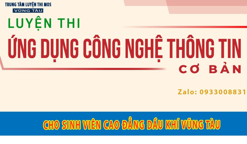 Thi ứng dụng CNTT cơ bản cho sinh viên Cao đẳng Dầu khí Vũng Tàu