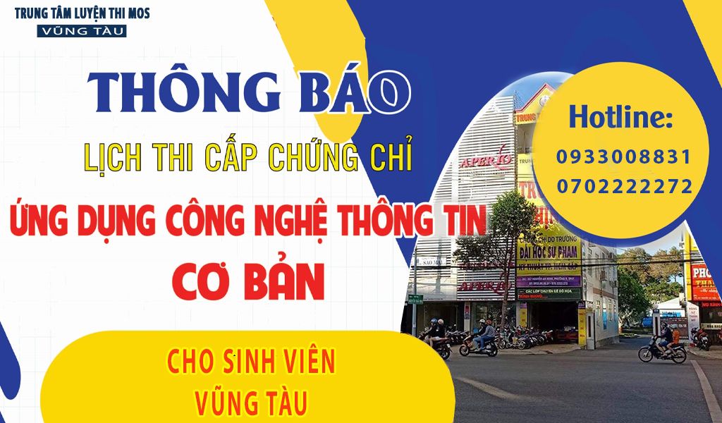 Thi ứng dụng CNTT cơ bản cho sinh viên Đại học Bà Rịa – Vũng Tàu