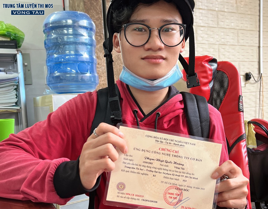 trung tâm đào tạo luyện thi chứng chỉ tin học văn phòng vũng tàu