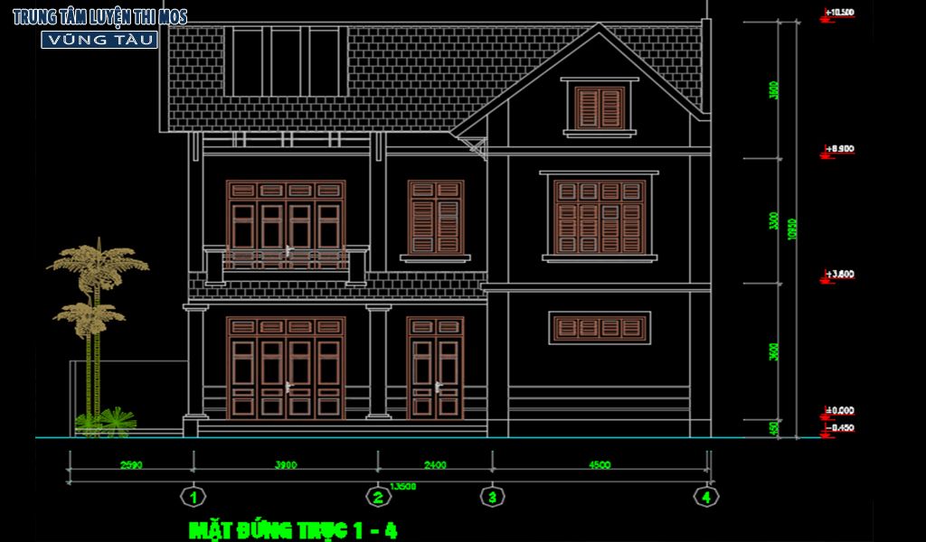 bài tập autocad tại tin học vũng tàu