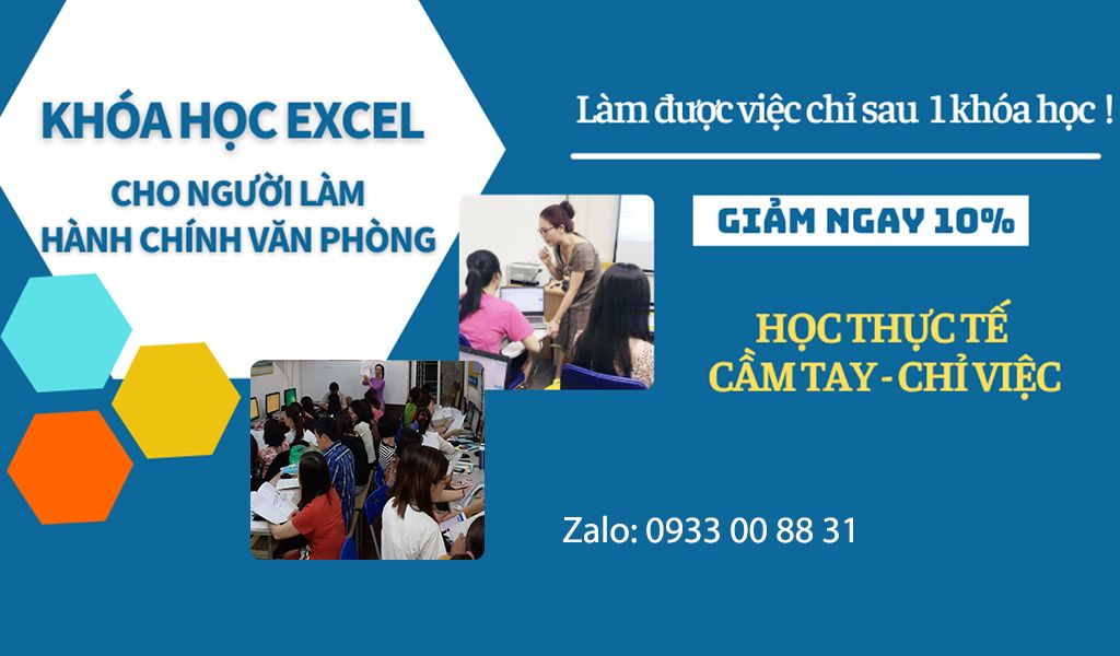 Bạn đang tìm kiếm một khoá học Excel cấp tốc để nâng cao kỹ năng? Hãy tới với chúng tôi! Chúng tôi cung cấp khoá học Excel cấp tốc về các chức năng, công cụ và tính năng. Đảm bảo 100% bạn sẽ trở nên thông thạo với Excel sau khoá học của chúng tôi. Hãy nhanh tay đăng ký để có cơ hội trải nghiệm khoá học chất lượng này!